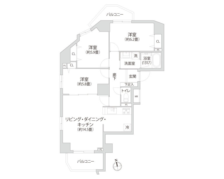 シャインノーブル川口リバーパーク 間取り