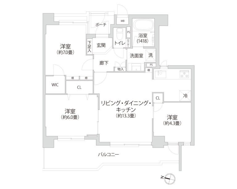 ナイスステージ青葉台ブライティア 間取り