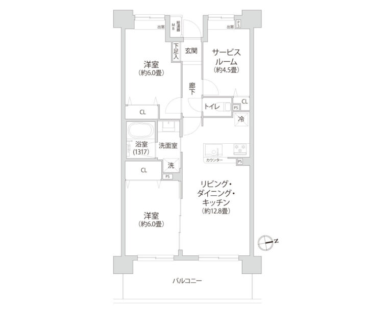 コスモ川口シティアベニュー 間取り