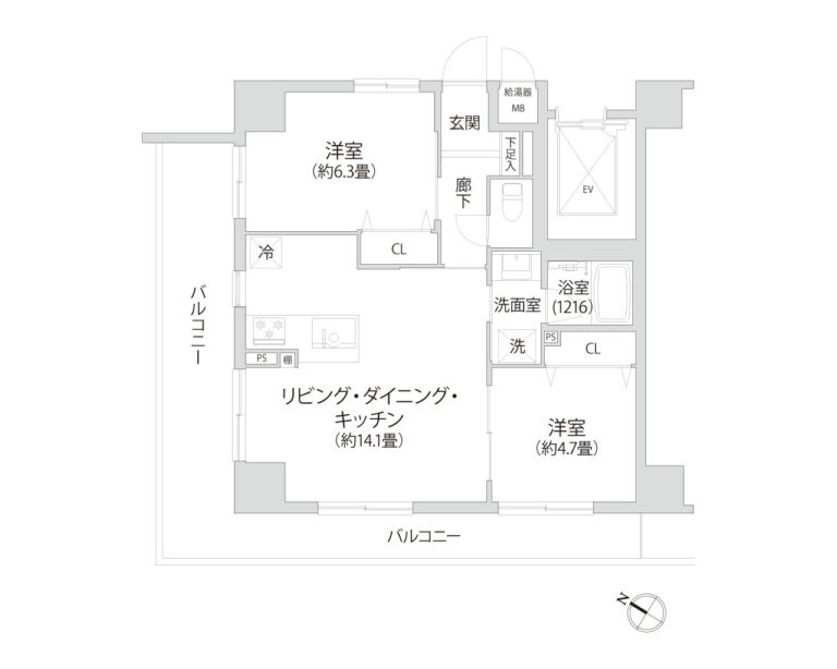 マイキャッスル・ラルジュ横浜西 間取り