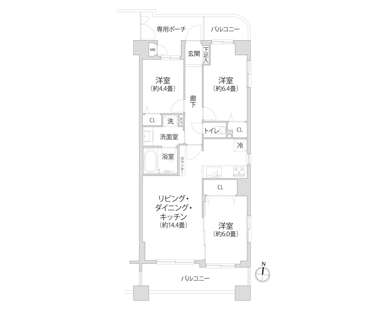マイキャッスル大口駅前 間取り