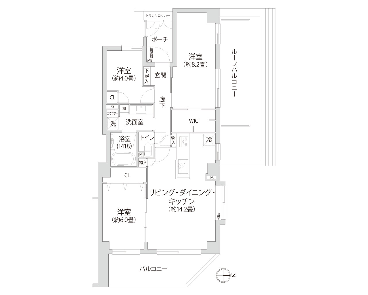 向ヶ丘遊園パーク・ホームズ参番館 間取り