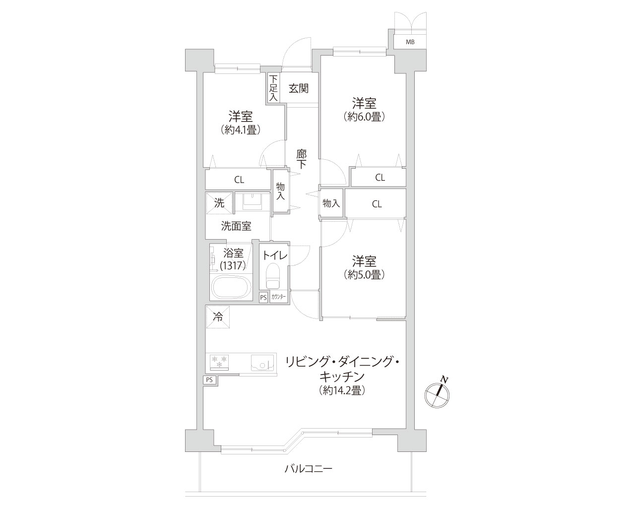エンゼルハイム川崎田島壱番館 間取り
