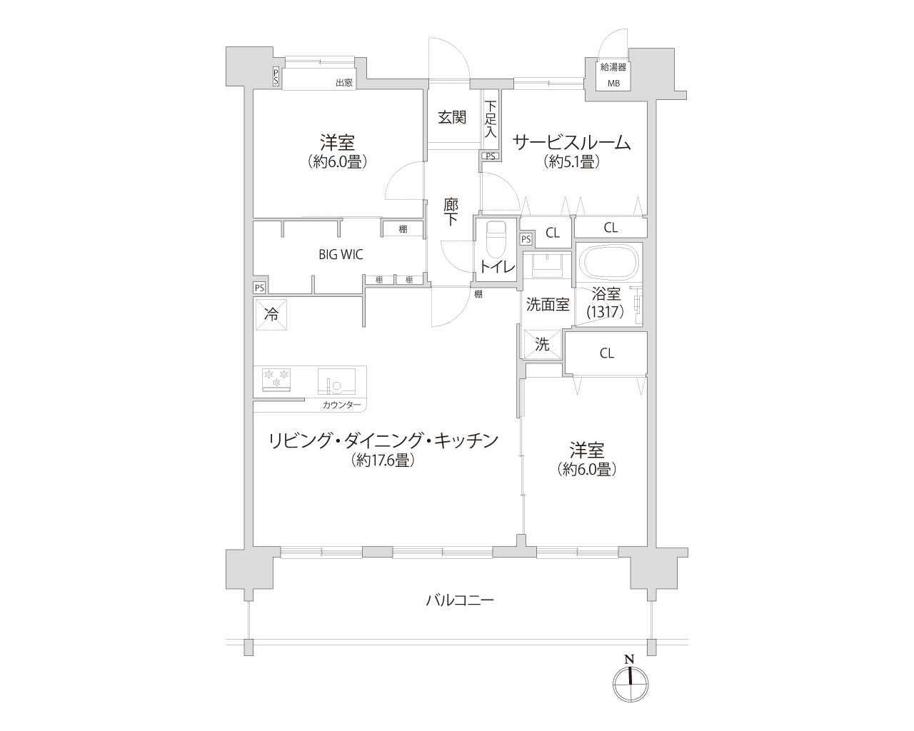 クレストフォルム横浜鴨居弐番館 間取り