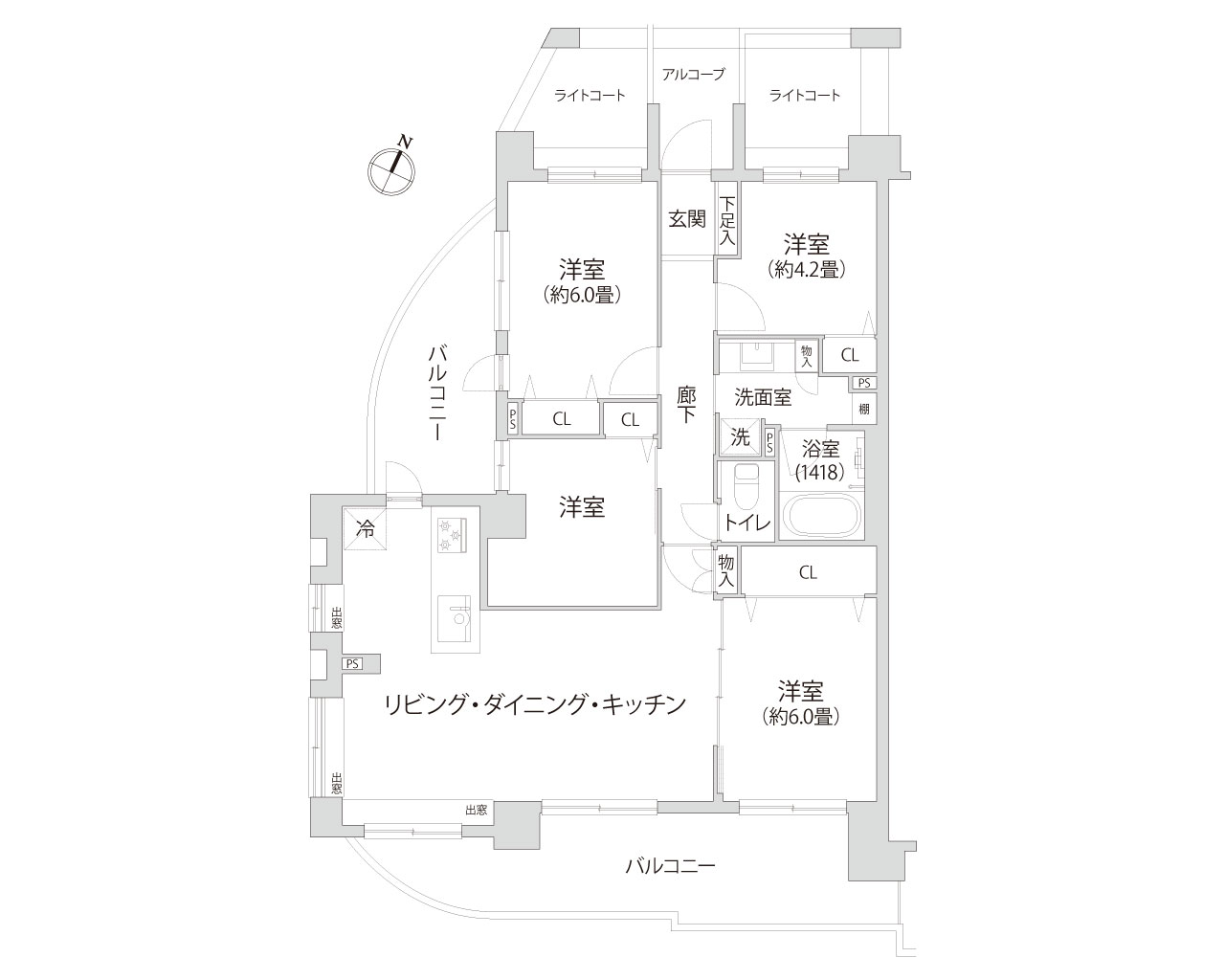 綱島東パークホームズ参番館 間取り