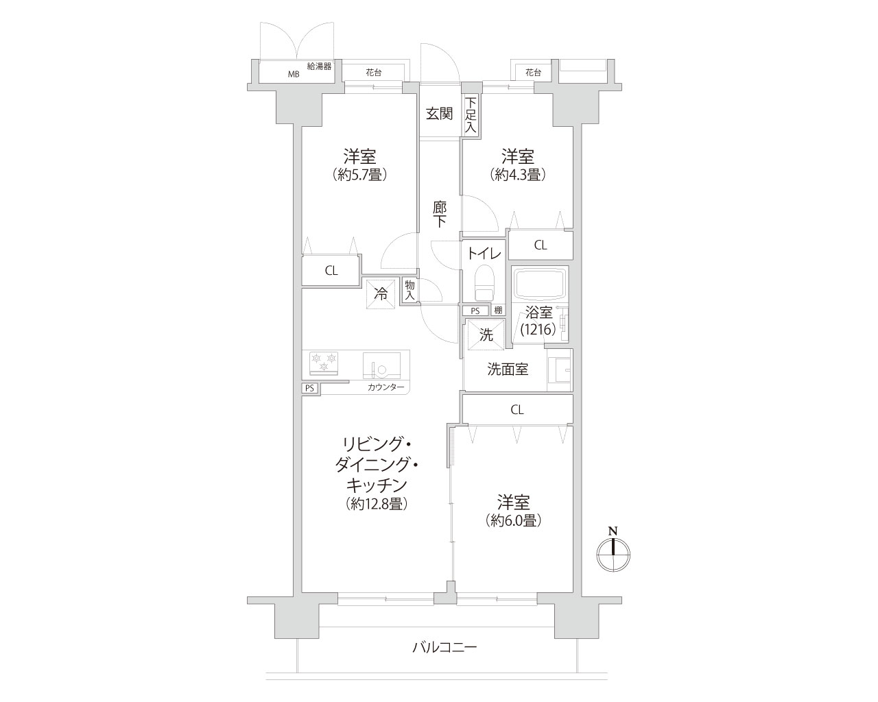 クリオ朝霞弐番館 間取り