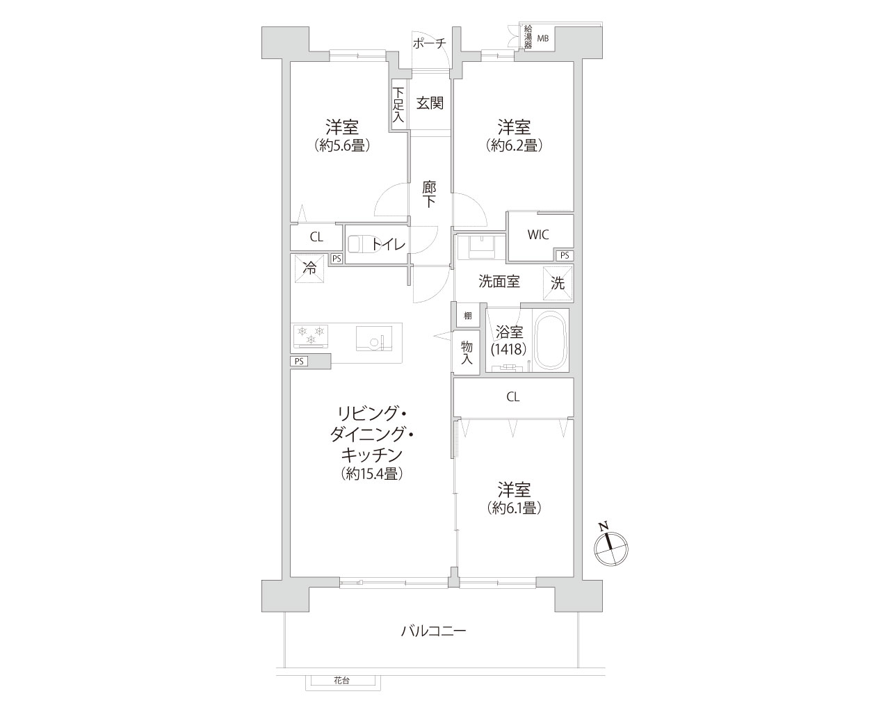 プランヴェール川口 間取り