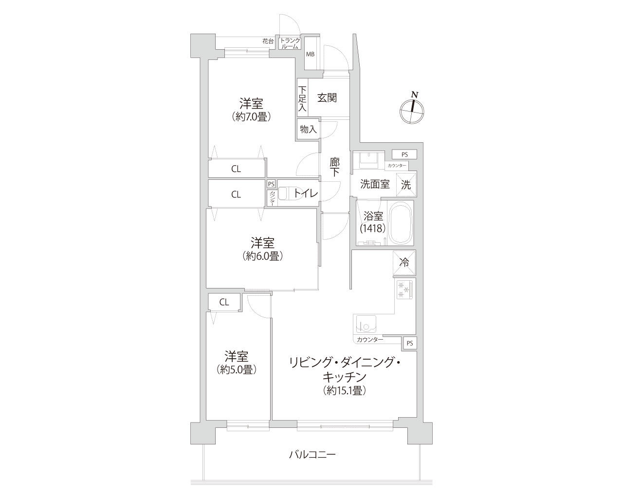グランシーナ田無エアマークス 間取り
