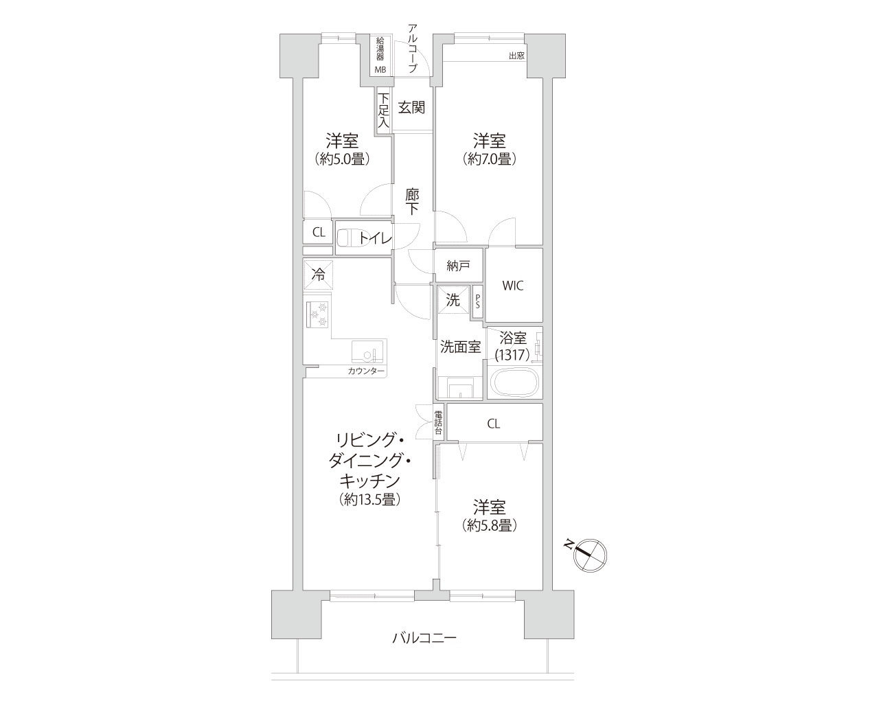 フォレストパーク四季彩の丘Ｃ棟 間取り