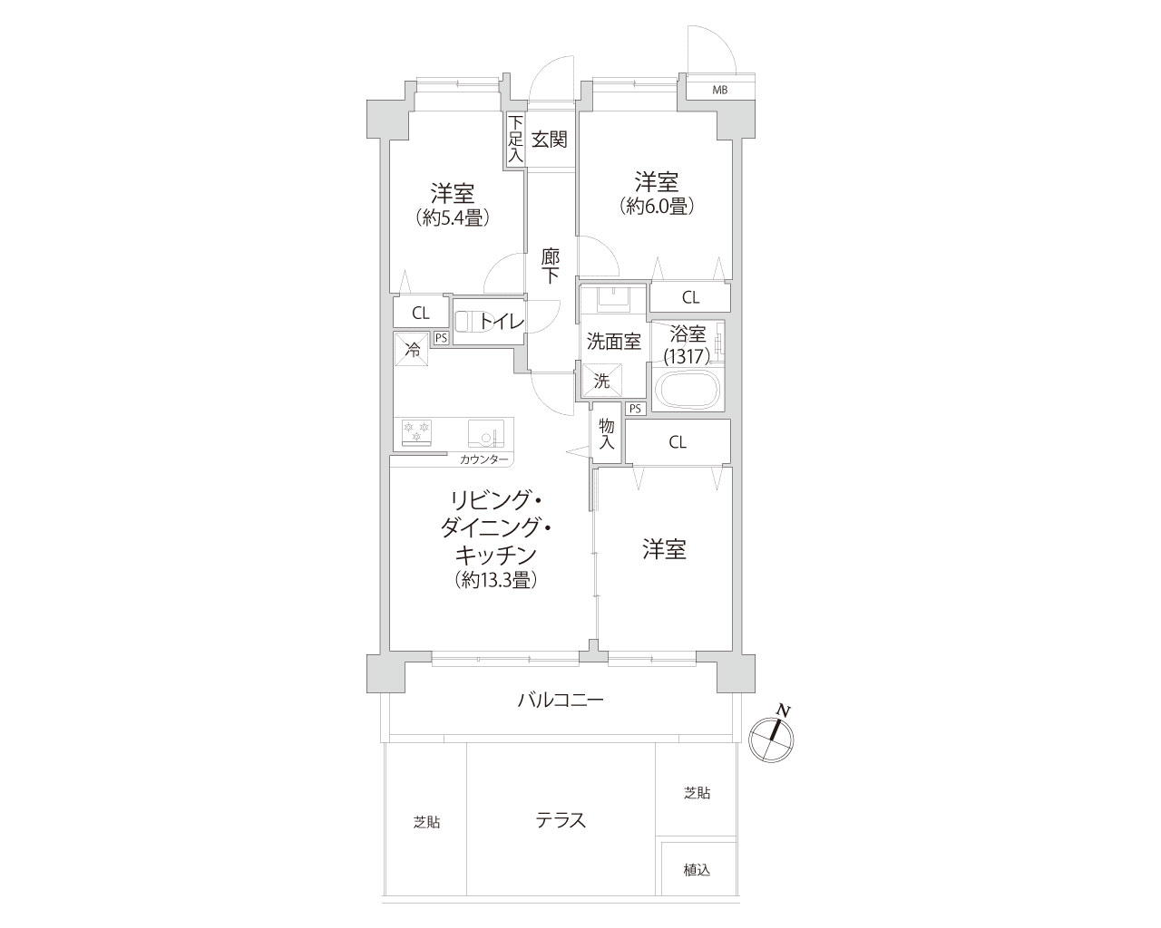 アーバンキャッスルひばりが丘 間取り