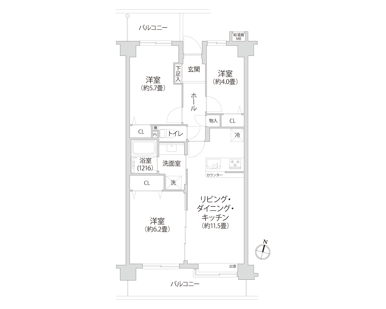 蕨パーク・ホームズ 間取り