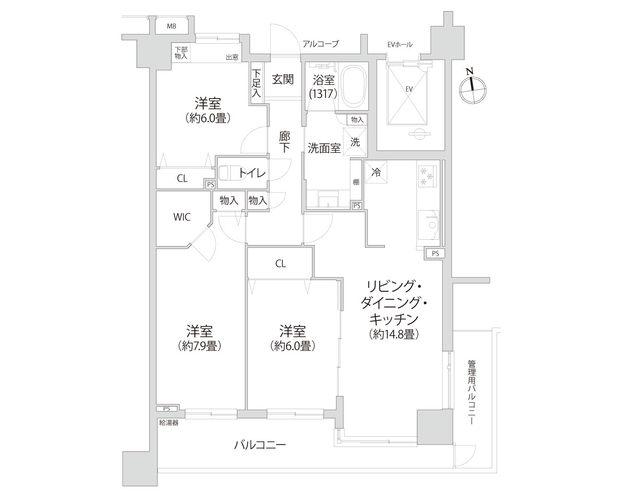 オーベル鎌倉岡本グランフィオーレ 間取り