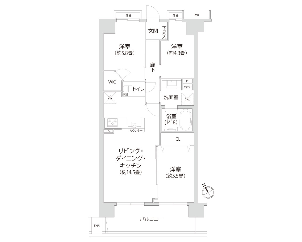 ブライトシティ船橋 間取り