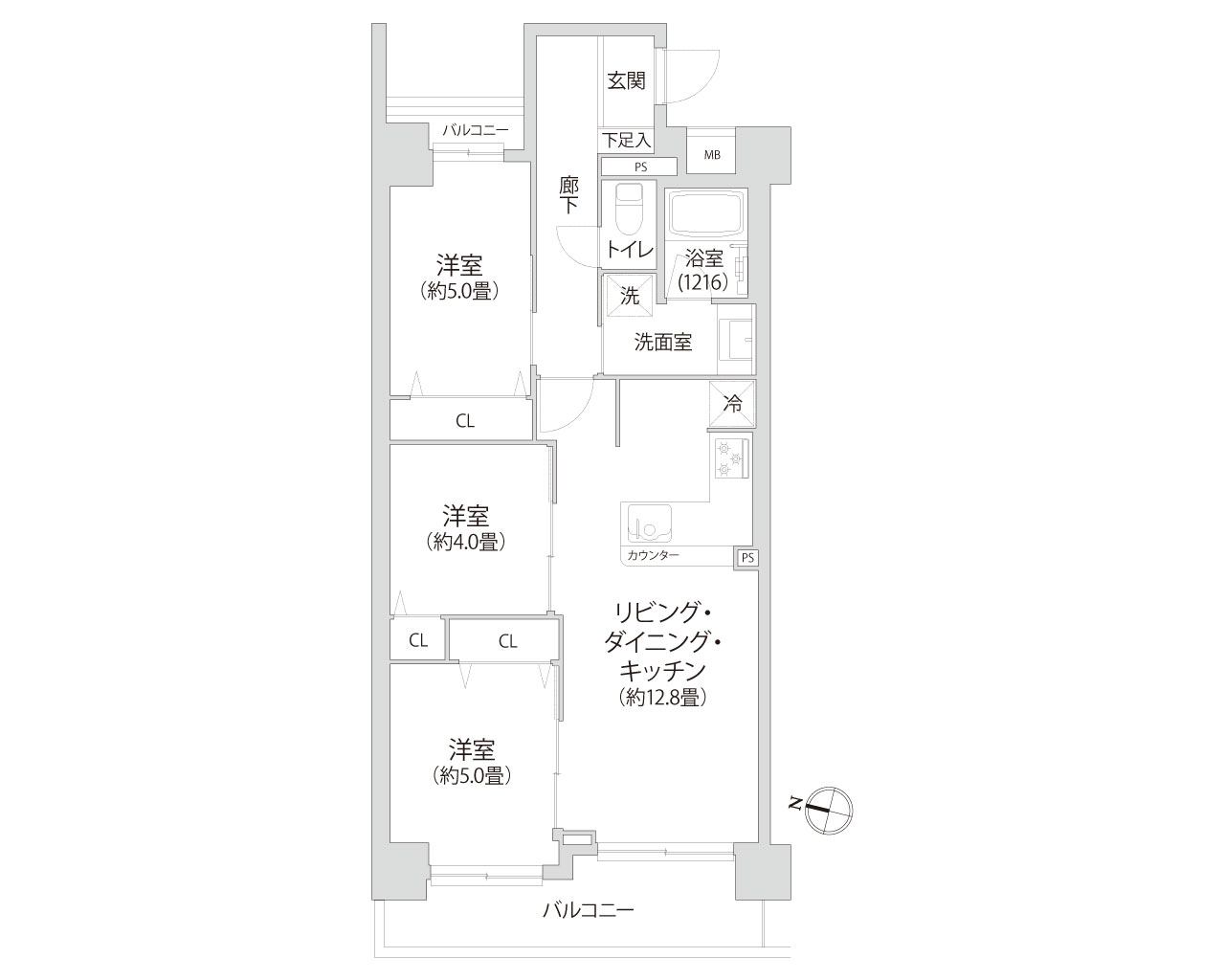 プランヴェール吉野町 間取り