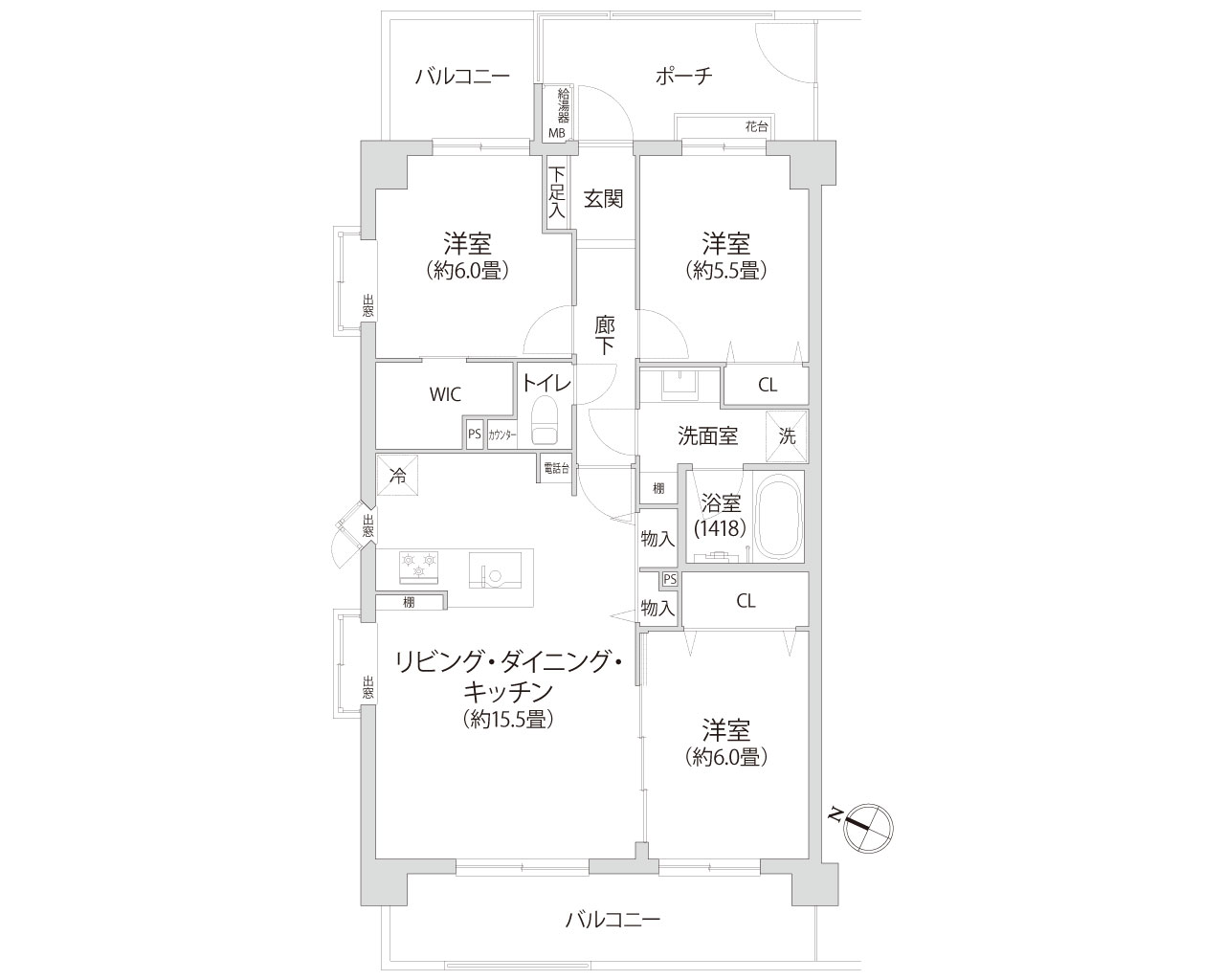 ライオンズガーデン金町 間取り