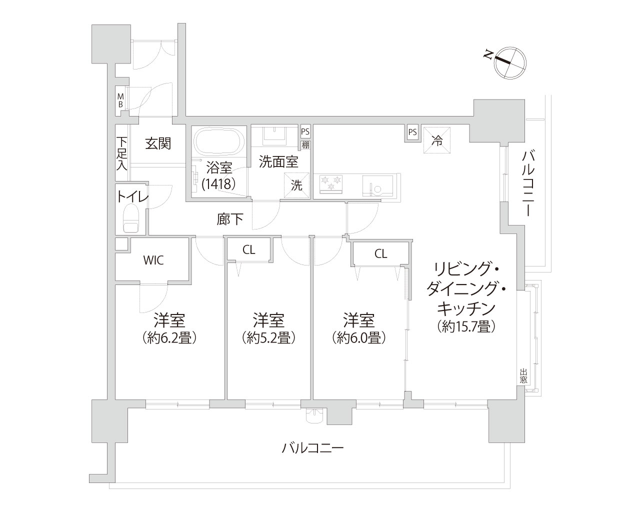 カインドステージ横浜阪東橋 間取り