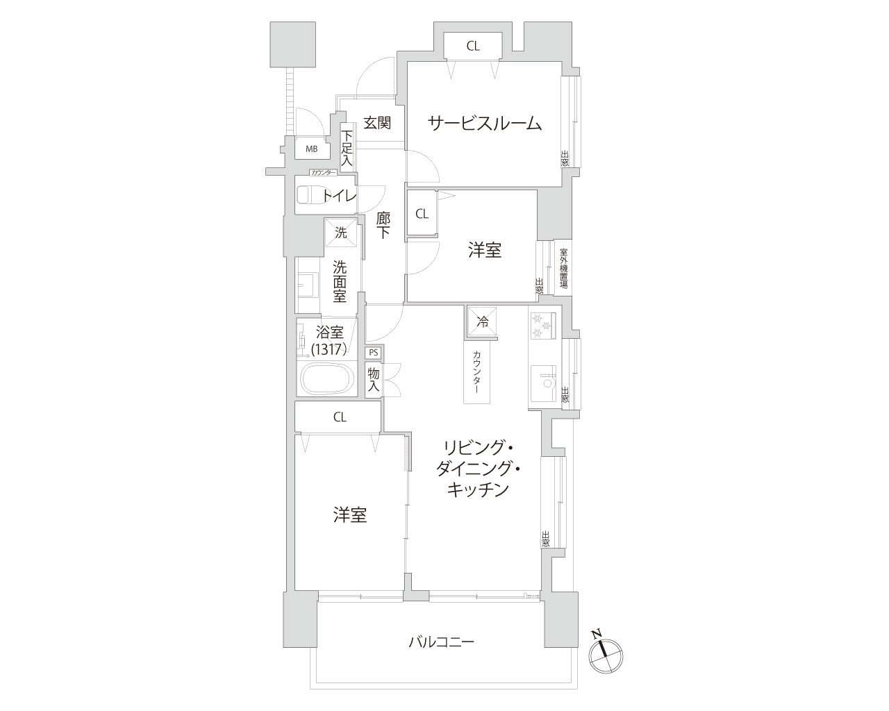 ロアーブル・サン相模原弐番館 間取り